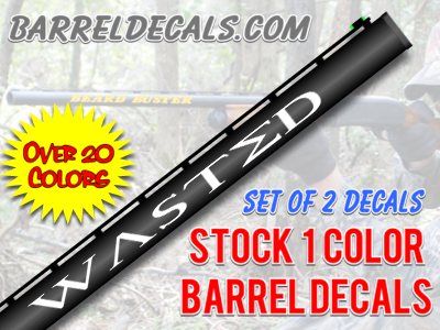 WASTED Gun Barrel decal set