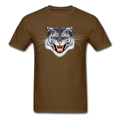 White Tiger Face tee shirt - brown