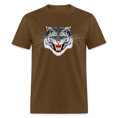 White Tiger Face tee shirt - brown