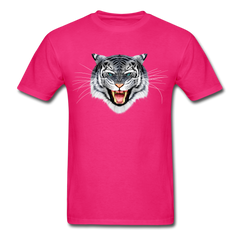 White Tiger Face tee shirt - fuchsia