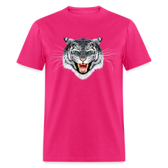 White Tiger Face tee shirt - fuchsia