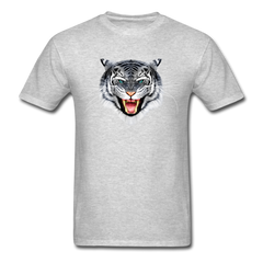 White Tiger Face tee shirt - heather gray