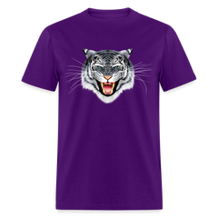 White Tiger Face tee shirt - purple