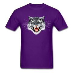 White Tiger Face tee shirt - purple