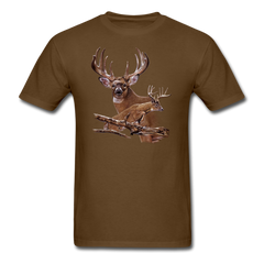 Whitetail Bucks wildlife shirt design - brown