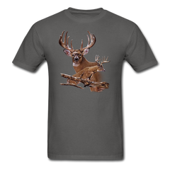 Whitetail Bucks wildlife shirt design - charcoal