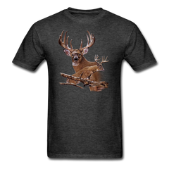 Whitetail Bucks wildlife shirt design - heather black