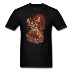 Whitetail Running Buck Wildlife tee shirt - black
