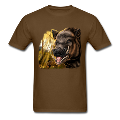 Wild Boar Hunter tee shirt - brown