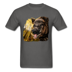 Wild Boar Hunter tee shirt - charcoal