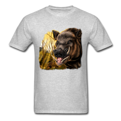 Wild Boar Hunter tee shirt - heather gray