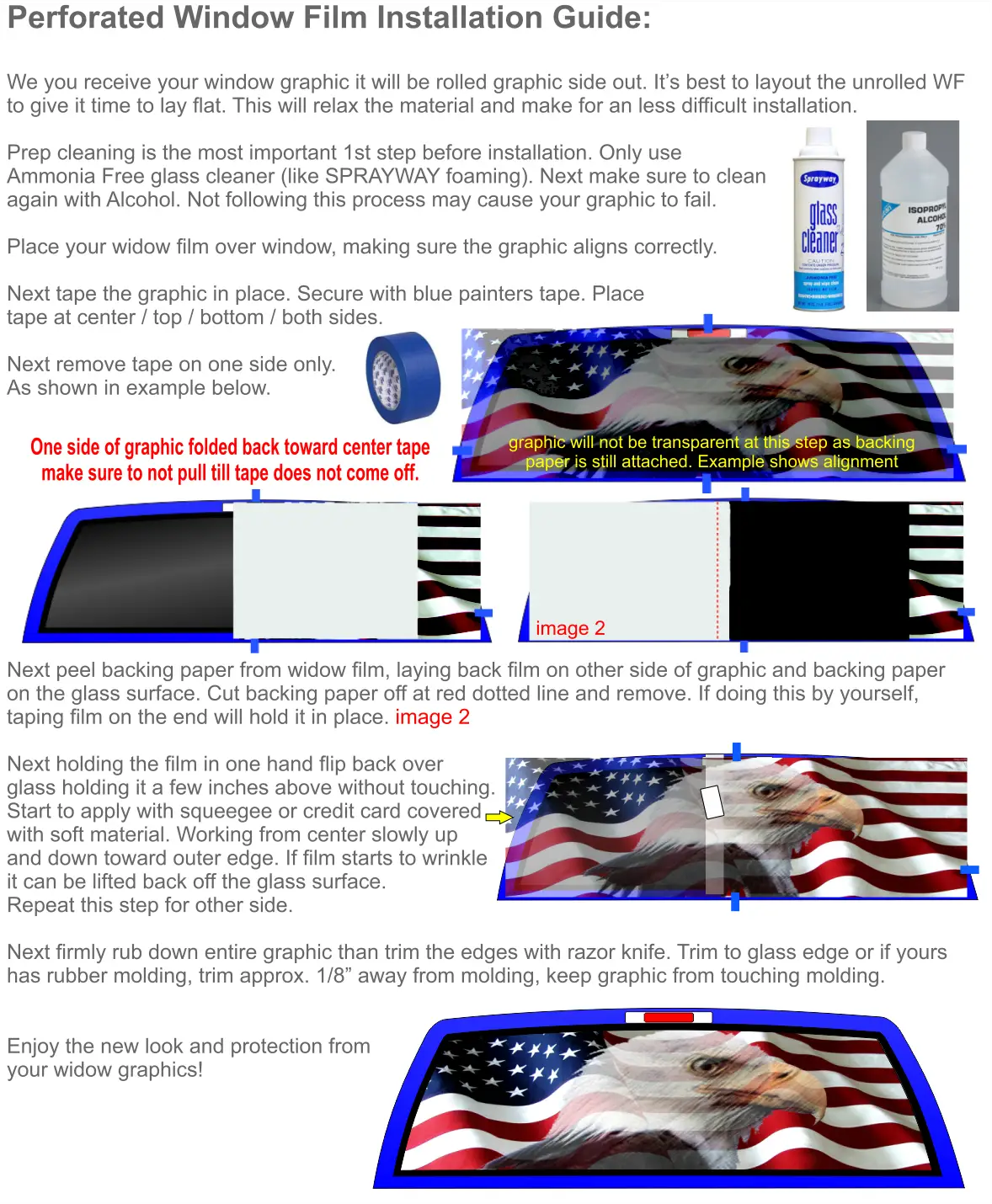 How to install perforated window film