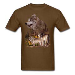 Wolf Pack Wildlife tee shirt - brown