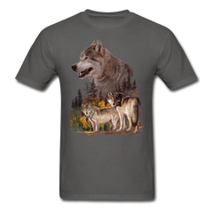 Wolf Pack Wildlife tee shirt - charcoal