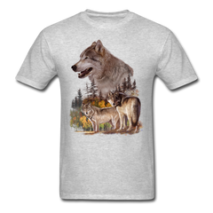 Wolf Pack Wildlife tee shirt - heather gray