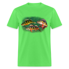 Yellow Perch fish tee shirt - kiwi